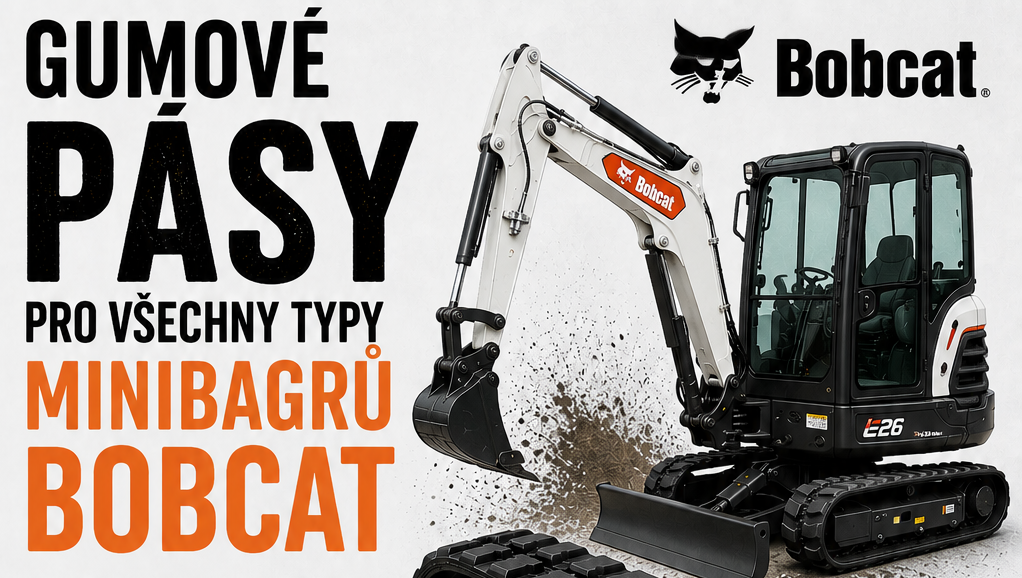 Gumové pásy na minibagry BOBCAT Gumové pojezdové pásy BOBCAT