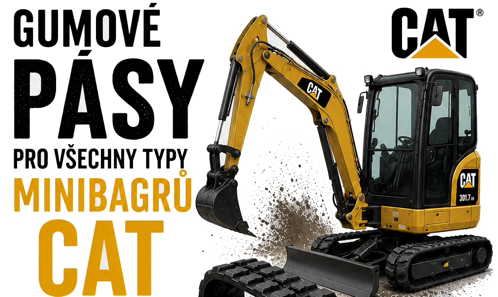 Gumové pásy minibagry CAT