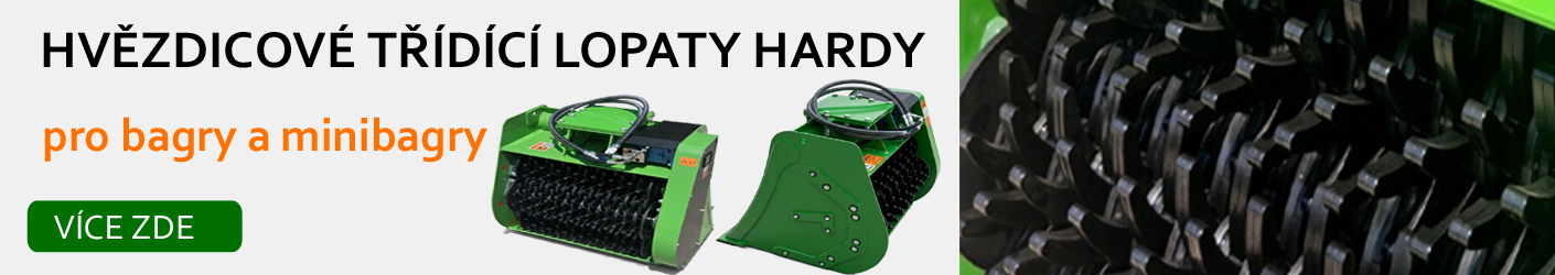 Hvězdicové třídicí lopaty HARDY pro bagry a minibagry