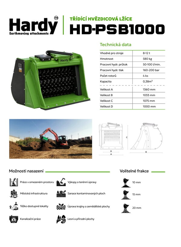 Třídicí lopata Hardy HD-PSB1000