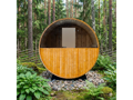 Lerax finská sudová sauna thermowood 300 poloprosklená zadní stěna