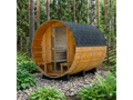 Lerax finská sudová sauna thermowood 240 poloprosklená zadní stěna