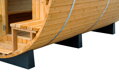 Lerax finská sudová sauna thermowood 240 poloprosklená zadní stěna