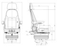 LGV120/C7 Pro Air – Vzduchově odpružené sedadlo UnitedSeats s područkami a pouzdry