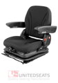 MGV35 – Mechanicky odpružené sedadlo UnitedSeats pro stavební stroje | Americké textilní čalounění