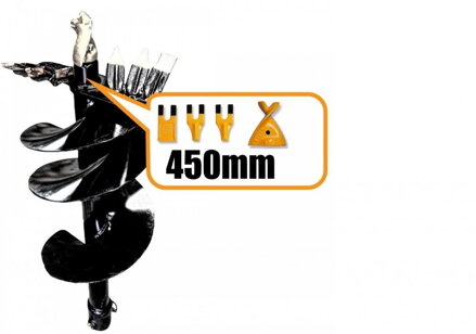 Zemní vrták DIGGA 450mm A4TL-18-2-MFT