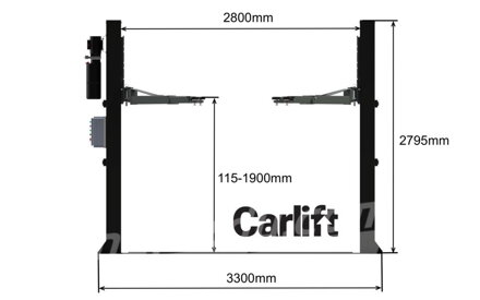 Automatický dvousloupový zvedák CARLIFT 4000 kg YL140E