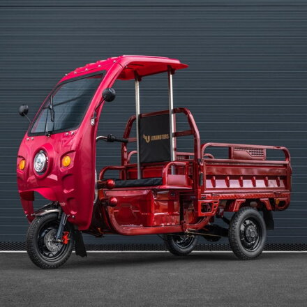Elektrická Nákladní Tříkolka Leramotors Cargo G1 1000W - Tuk Tuk, +kapotáž, červená