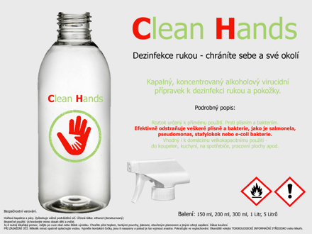 Clean-Hands oplachová dezinfekce 1000 litrů