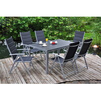 Zahradní sestava Ibiza Pollywood 150 cm Silver / Black 6+1