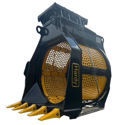 Bubnová třídicí lžíce HARDY HM04 | pro minibagry 5–9 t | 580 kg