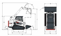 Smykový nakladač pásový Bobcat T590 – půjčovna
