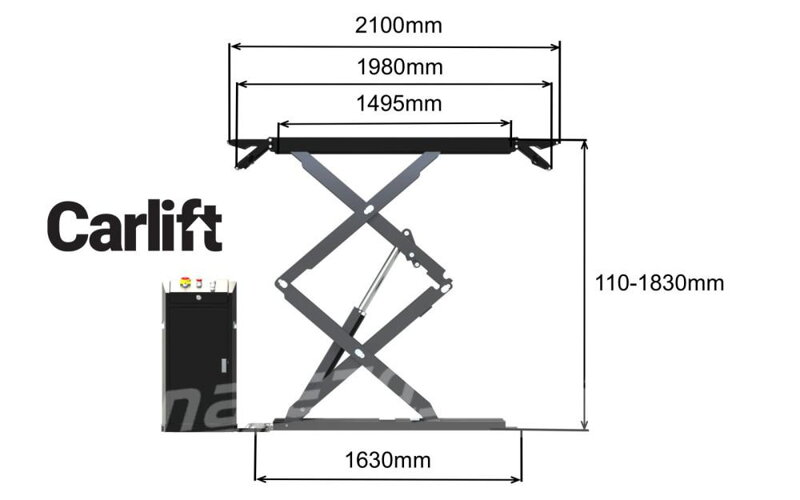 Profesionální nůžkový zvedák CARLIFT 3500 kg / 1830 mm YL635FW (QY-6105A)