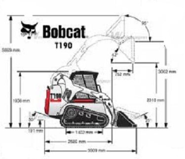 Smykový nakladač pásový Bobcat T190 – půjčovna