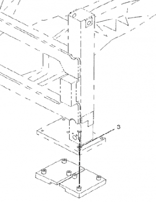 Gumová podpěra (podložka stabilizátoru) pro traktorbagru CAT 423